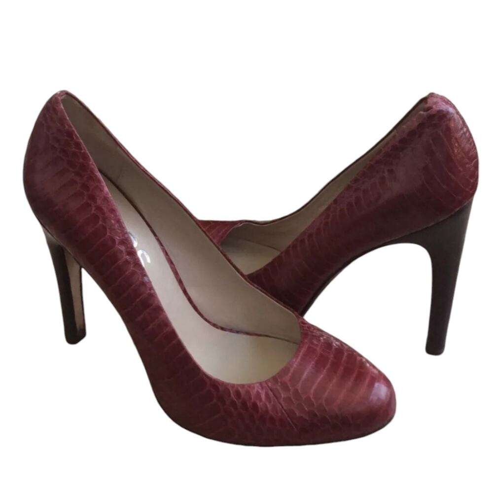 MICHAEL Kors Gorgeous Red Snakeskin Leather Heels‎ Pumps Size 10 - Picture 2 of 10